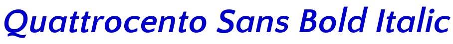 Quattrocento Sans Bold Italic 字体